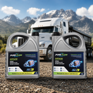 PureFlow DPF 2-Stage Cleaning Kit for Heavy Duty Trucks – 4L (Part A & Part B Included)